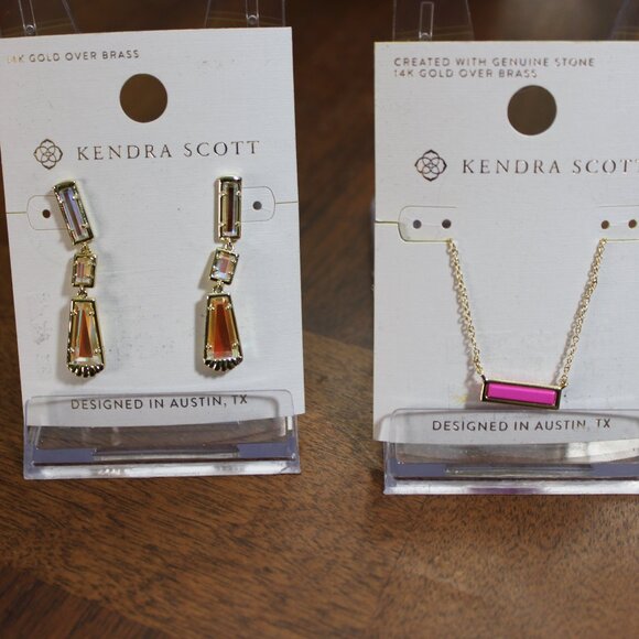 Kendra Scott Necklace and Earrings Jewelry Set NWT - Picture 1 of 7